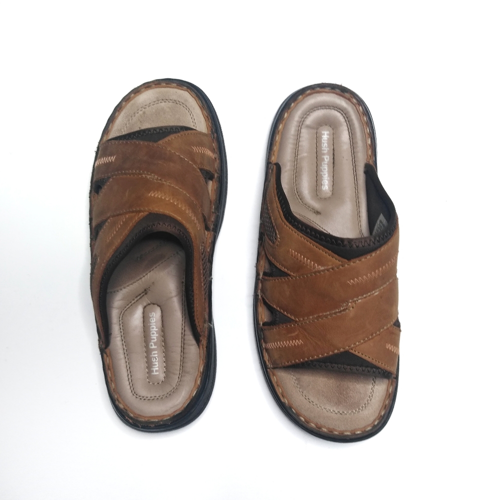 Hush Puppies sandals men's size 9 m tan